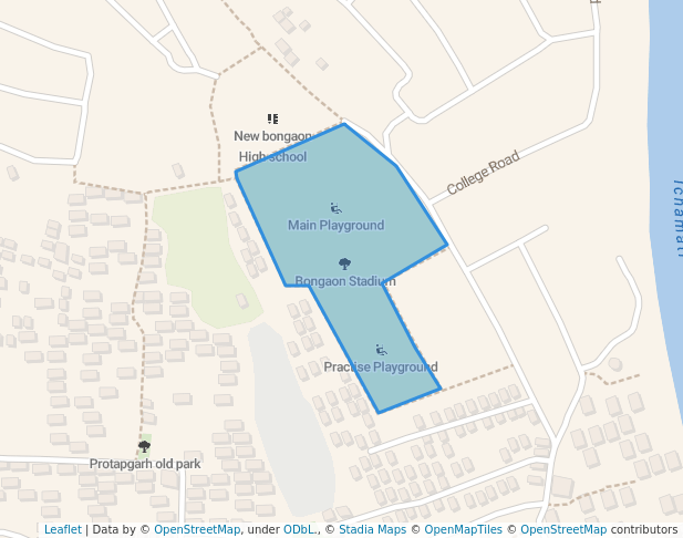 walking in Bongaon Stadium map in Bangaon