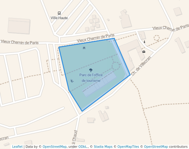 walking in Parc de l'office de tourisme map in Provins