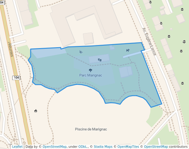 walking in Parc Marignac map in Lancy