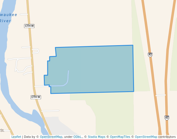 walking in Schowalter Park map in Saukville