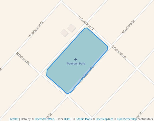 walking in Peterson Park map in Three Forks