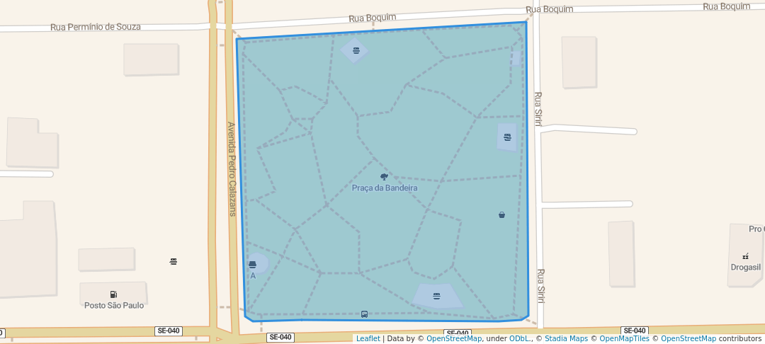 walking in Praça da Bandeira map in Aracaju