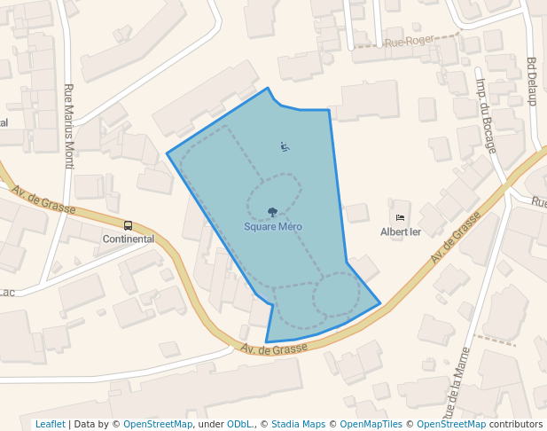 walking in Square Méro map in Cannes