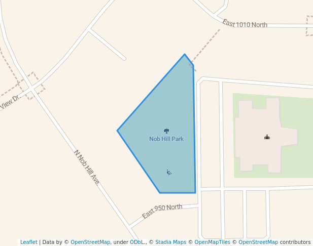 walking in Nob Hill Park map in American Fork