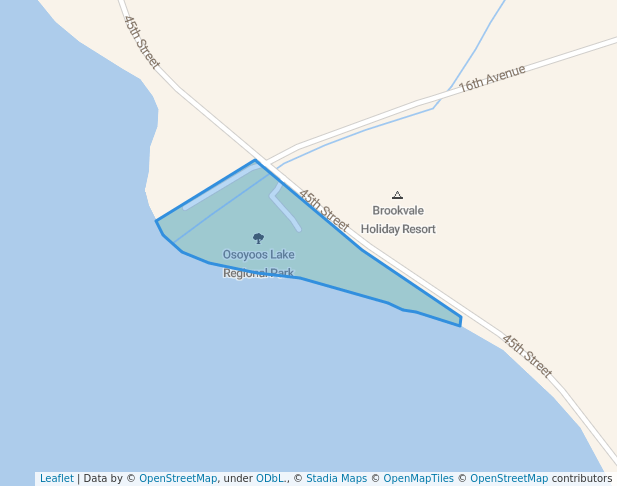 walking in Osoyoos Lake Regional Park map in Osoyoos