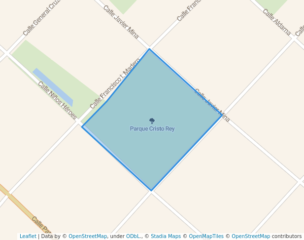walking in Parque Cristo Rey map in Melchor Múzquiz