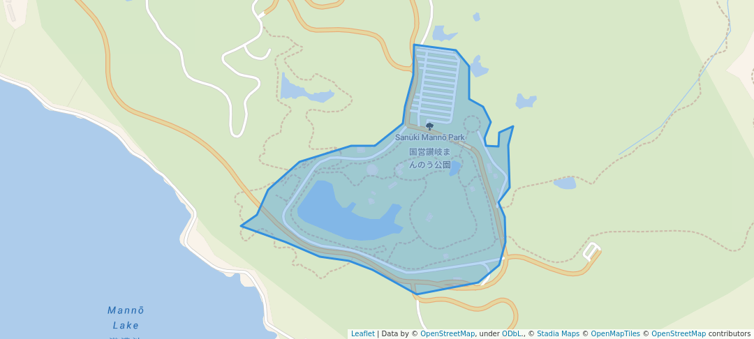 walking in 国営讃岐まんのう公園 map in Manno