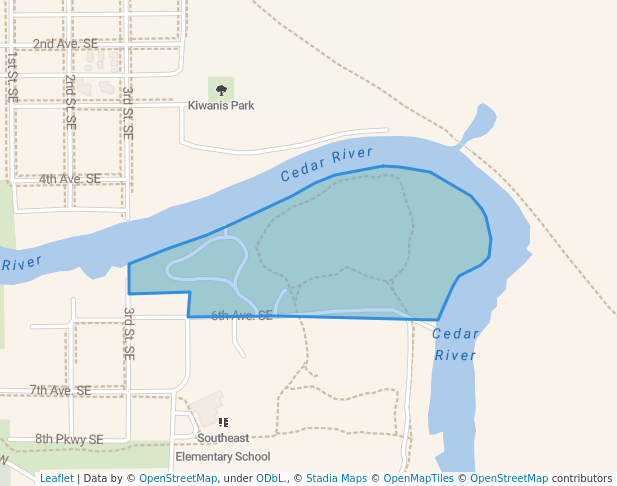 walking in Brookwood Park map in Waverly
