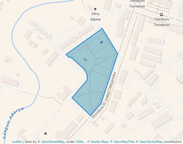 walking in Сквер консервного комбината map in Krymsk