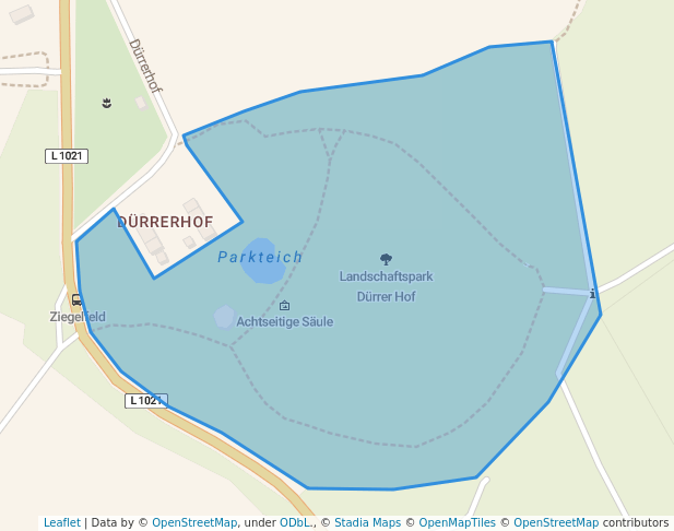 walking in Landschaftspark "Dürrer Hof" map in Eisenach