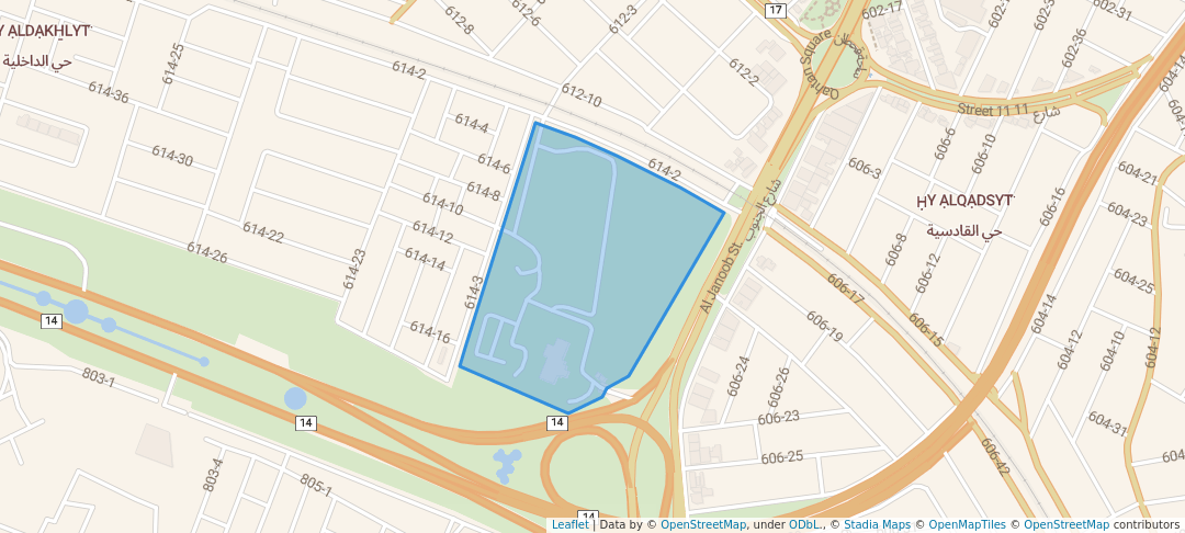 walking in ساحة أم الطبول map in Baghdad
