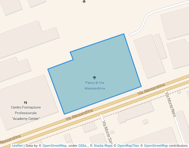 walking in Parco di Via Alessandrina map in Cusano Milanino