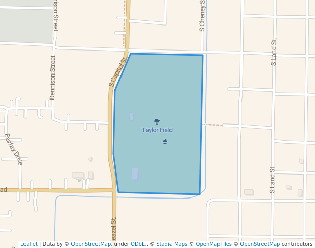 walking in Taylor Field map in Harrisburg