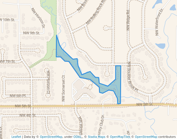 walking in Rock Creek Greenbelt map in Ankeny