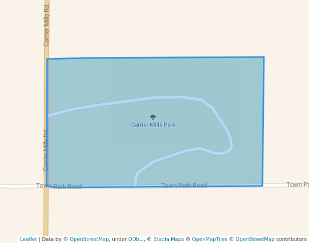 walking in Carrier Mills Park map in Harrisburg