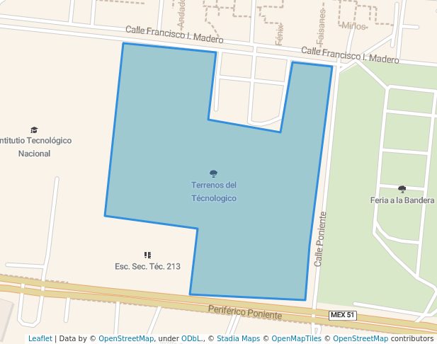 walking in Terrenos del Técnologico map in Iguala de la Independencia