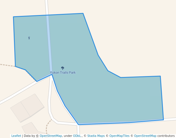 walking in Yukon Trails Park map in Lyndon Station