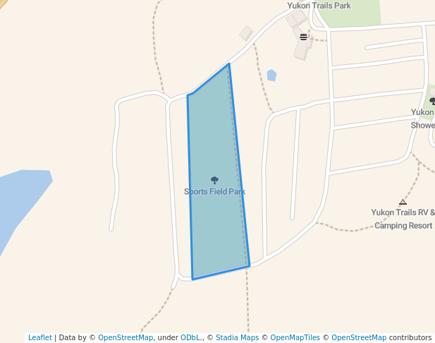 walking in Sports Field Park map in Lyndon Station