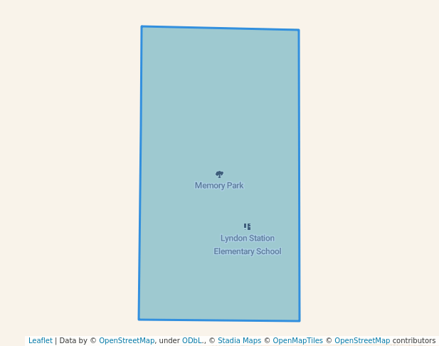 walking in Memory Park map in Lyndon Station