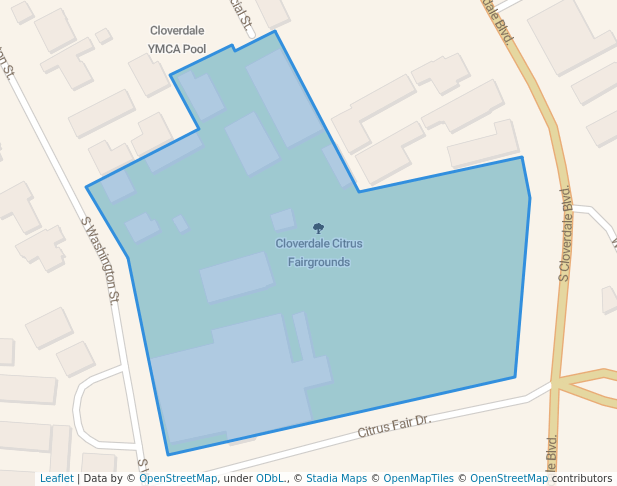 walking in Cloverdale Citrus Fairgrounds map in Cloverdale