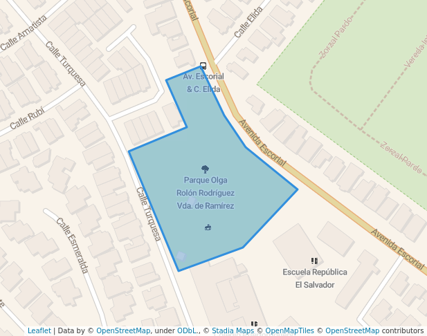 walking in Parque Olga Rolón Rodríguez Vda. de Ramírez map in Guaynabo