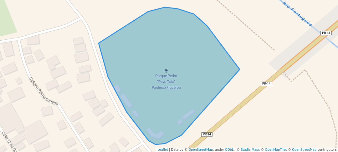 walking in Parque Pedro "Peyo Tata" Pacheco Figueroa map in Ponce