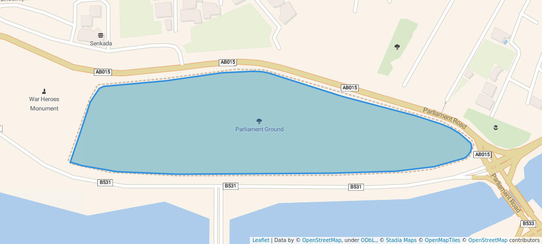 walking in Parliament Ground map in Sri Jayawardenepura Kotte