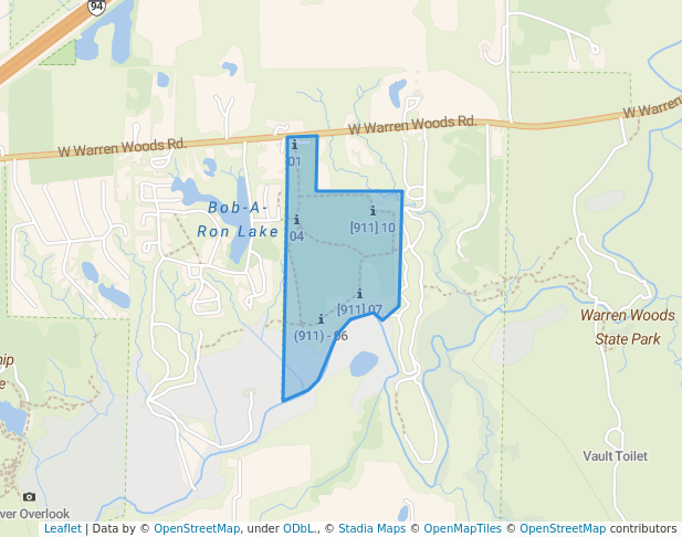 walking in Chris Thompson Memorial Preserve map in Lakeside