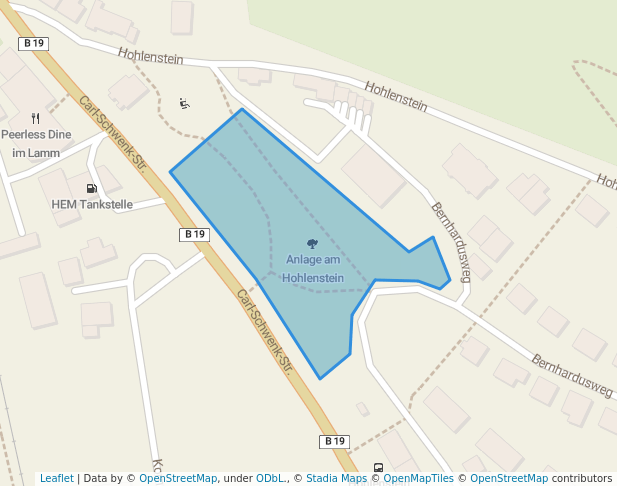 walking in Anlage am Hohlenstein map in Heidenheim an der Brenz