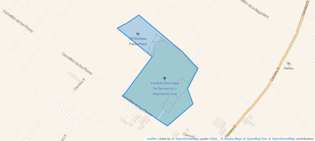 walking in Instituto Municipal De Recreaciòn y Deporte De Cota map in Cota