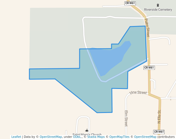 walking in Iowa Township Park map in Riverside