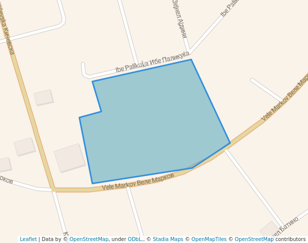 walking in Park Hrom map in Skopje