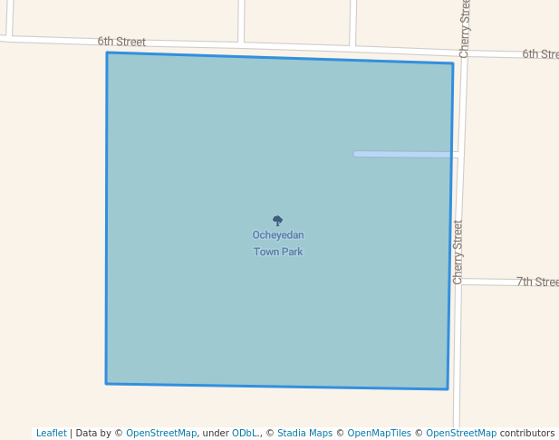 walking in Ocheyedan Town Park map in Ocheyedan