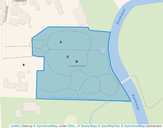 walking in Vroonhoven map in Son