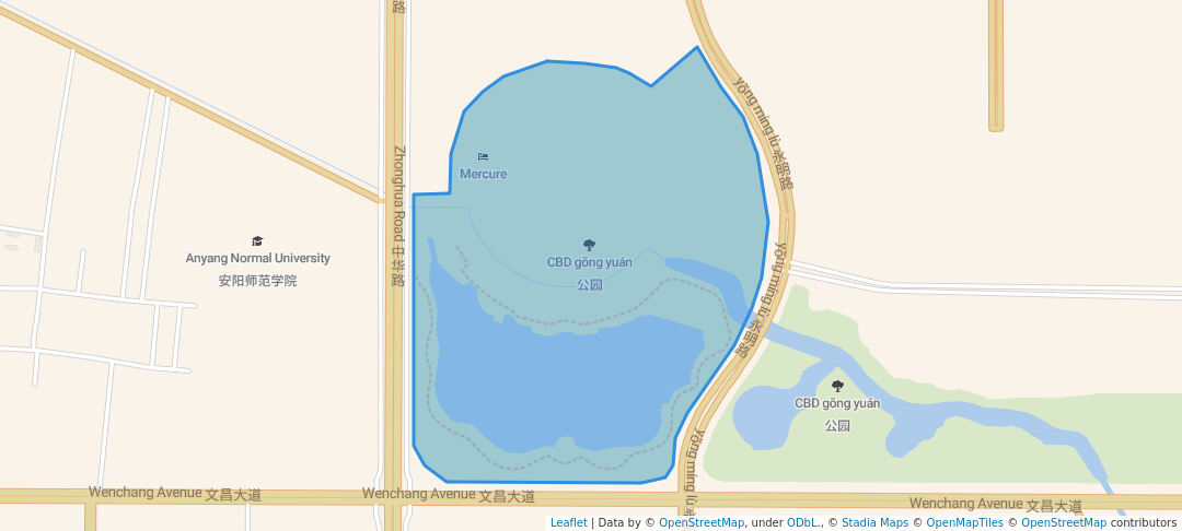 walking in CBD公园 map in An Yang Shi