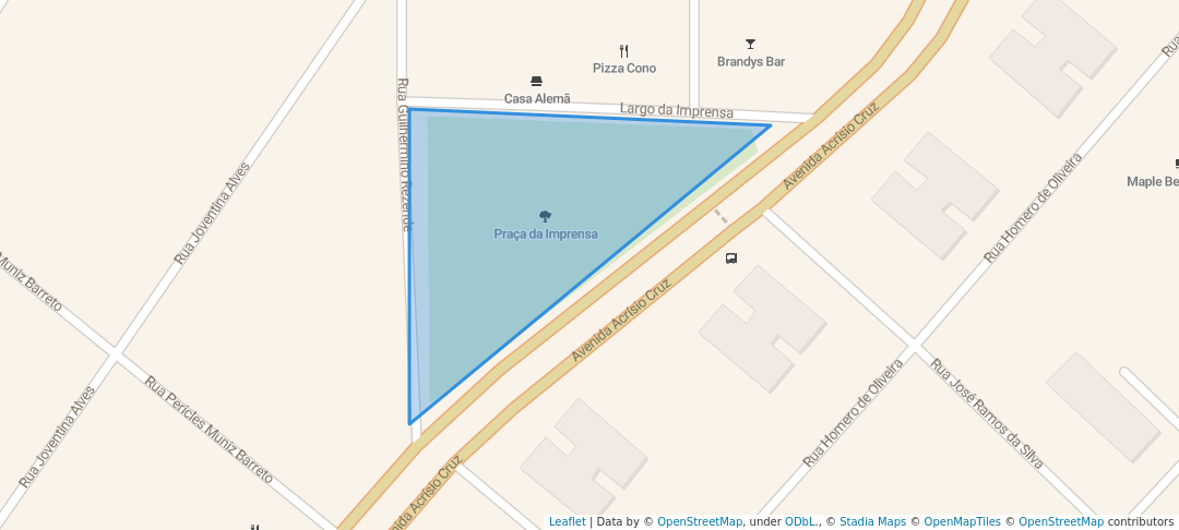 walking in Praça da Imprensa map in Aracaju
