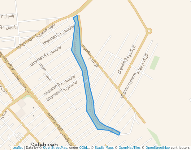 walking in بوستان خطی نهچ البلاغه map in Salehiye