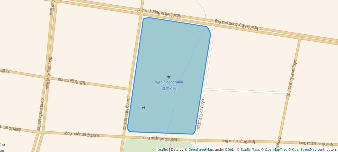 walking in 海滨公园 map in Cheng Du Shi
