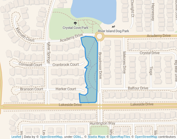 walking in Summer House Park map in Lathrop