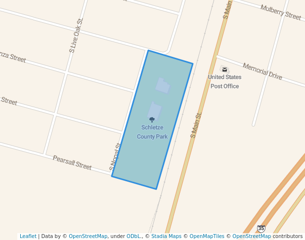 Schletze County Park in Encinal | Map and Routes