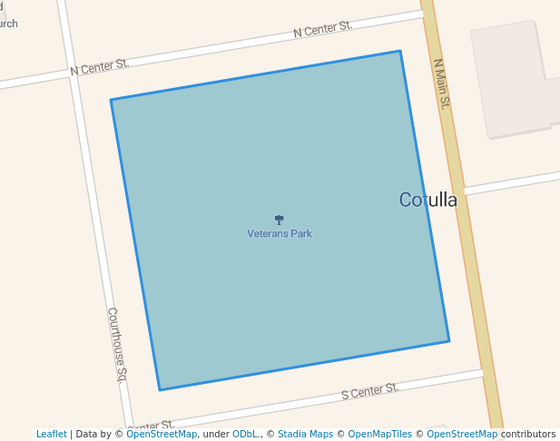 walking in Veterans Park map in Cotulla