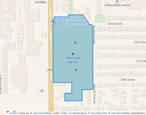 walking in Ritter Family Ball Park map in Tracy