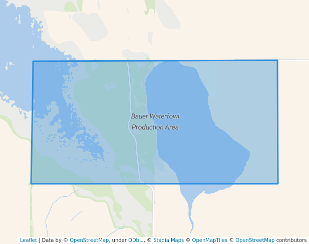 walking in Bauer Waterfowl Production Area map in Guelph