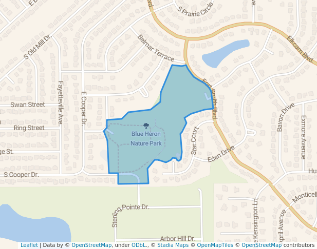 walking in Blue Heron Nature Park map in Deltona