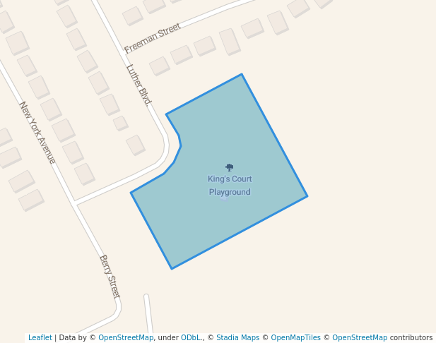 walking in King's Court Playground map in Hopewell