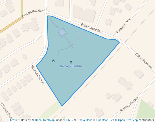 walking in Heritage Gardens map in Hopewell