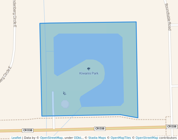 walking in Kiwanis Park map in Sergeant Bluff