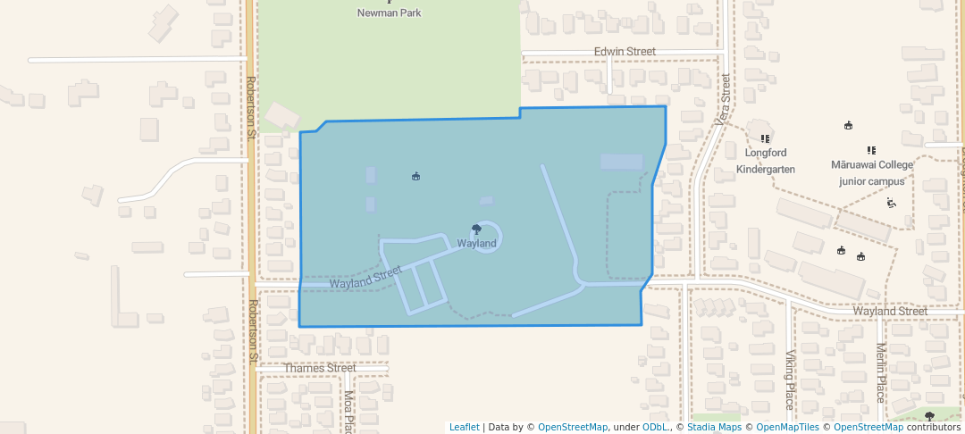 walking in Wayland map in Gore
