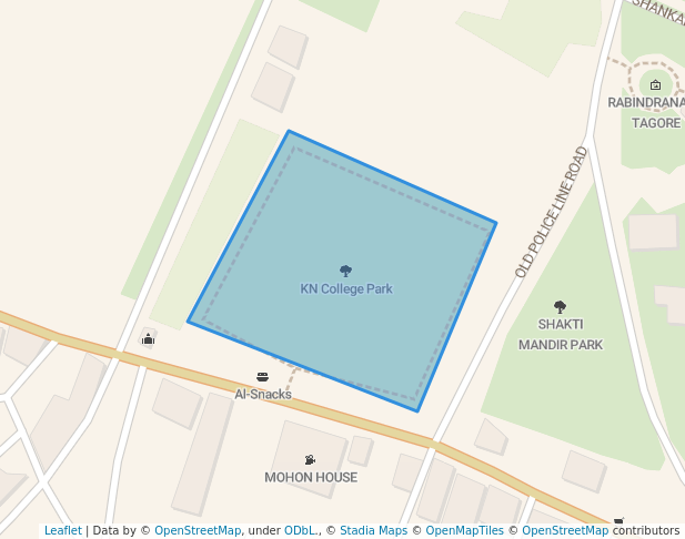 walking in KN College Park map in Berhampore