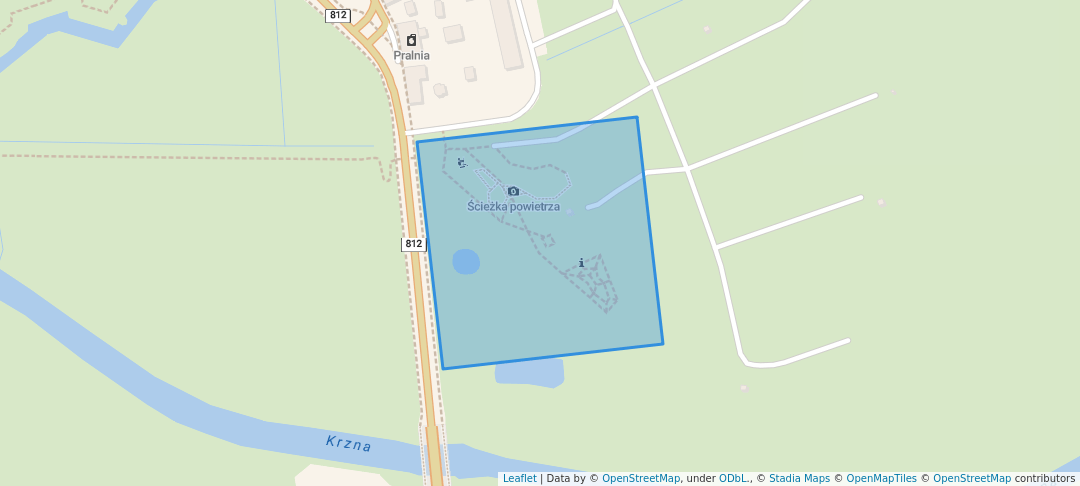 walking in Małpi Gaj map in Biała Podlaska